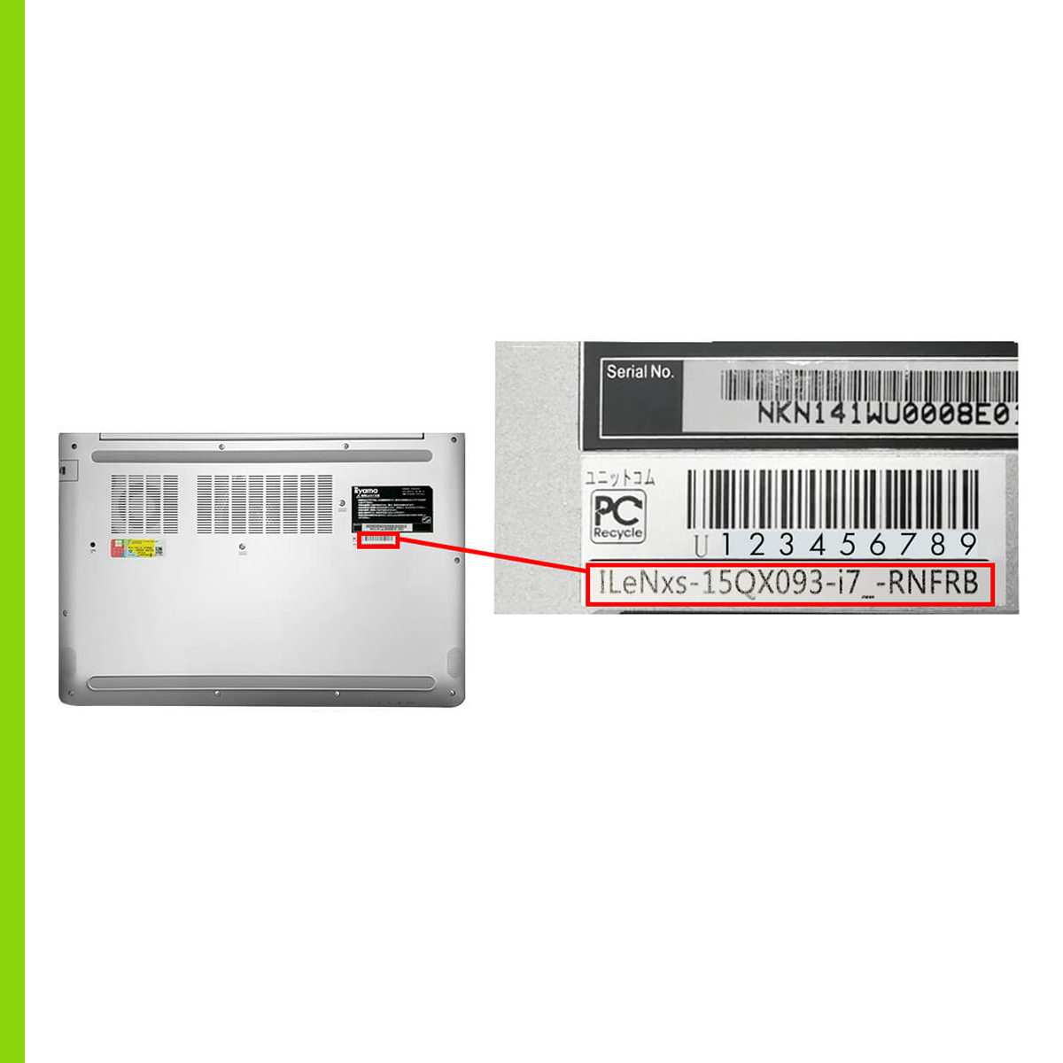 Model nummer op onderkant | Megekko academy